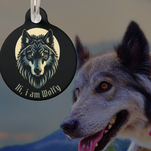 Animaux Médaillon pour animal de compagnie loup chien-loup