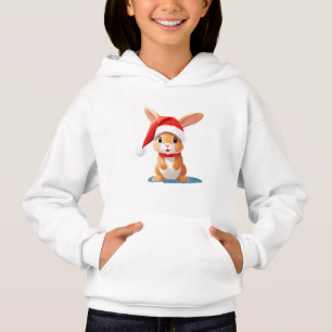 Animaux mignons hiver lapin Père Noël Noël  