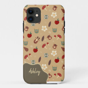 Animaux motifs face au coque iphone
