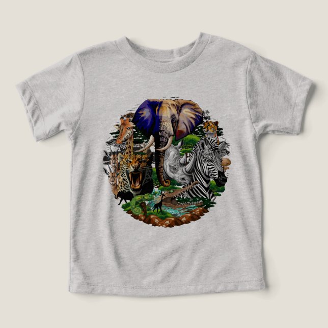 Animaux sauvages de la Savane africaine (Design Recto)