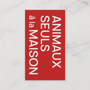 Animaux Seuls a la Maison Visitenkarte