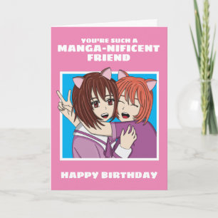 Anime and Manga Geburtstagskarte für den besten Fr Karte