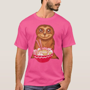 Anime and Ramen Manga Anime Stuff Sloth Eating Ram T-Shirt