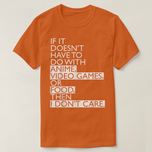 Anime Anime Video Games oder Food T-Shirt (Design vorne)