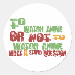 Anime ansehen runder aufkleber
