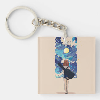 Anime Art, Character Design, Minimalist Anime, Lo- Schlüsselanhänger
