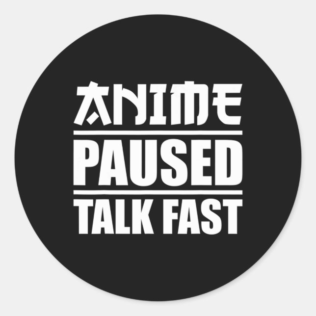 Anime Art for Men Women Teen Girls Anime Merch Ani Runder Aufkleber (Vorderseite)