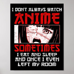 Anime Art Lover für Mädchen Frauen Jungen Niedlich Poster