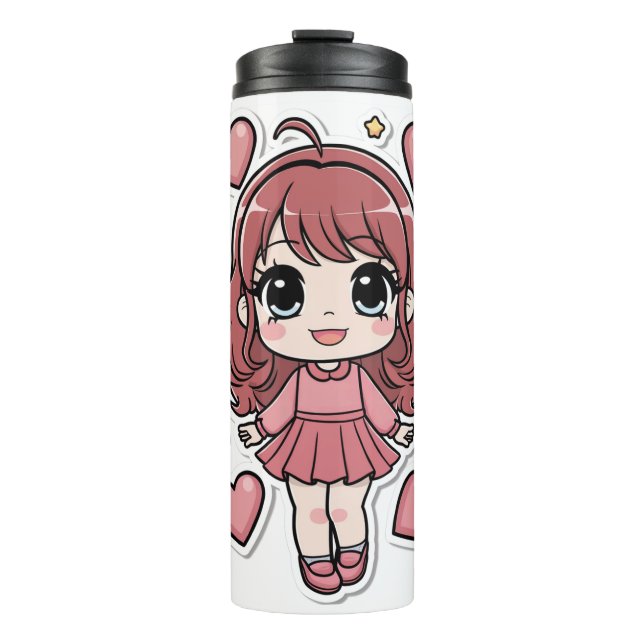 Anime-Aufkleber, klare Flasche (Vorderseite)