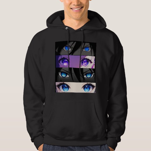 Anime Augen Hoodie (Vorderseite)