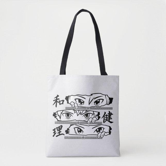 Anime-Augen  Tasche (Vorderseite)