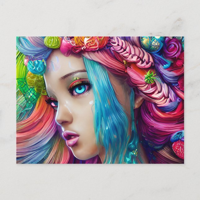 Anime Beatiful Baby Skin Goddess Graphic Postkarte (Vorderseite)