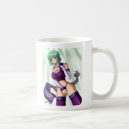 Anime bedecken oben Mädchen Kaffeetasse