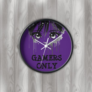 Anime Black & Grey Face Monogram Uhr