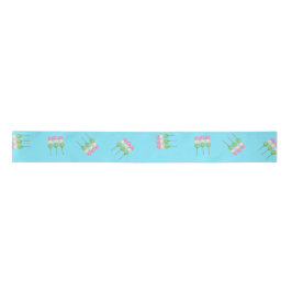 Anime Blue Pastel Dango Ribbon Satinband