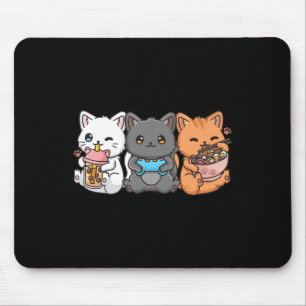 Anime Bo Tea Bubble Tee Gaming Gamer Ramen Cat Mousepad