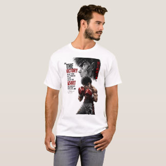 Anime-Boxen-Sieg-Zitat-Rückendruck-T-Shirt T-Shirt
