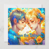 Anime Boy and Girl Floral Themed Wedding