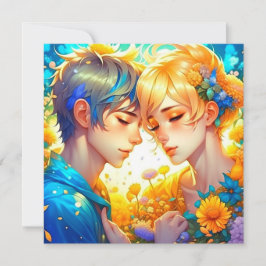 Anime Boy and Girl Themed Wedding Einladung