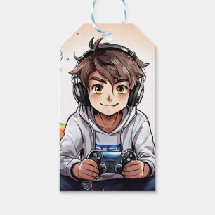 Anime Boy Games zum Geburtstag Geschenkanhänger