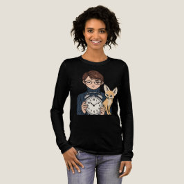 Anime Boy mit Clock und Fennec Fox Tri-Blend Shirt