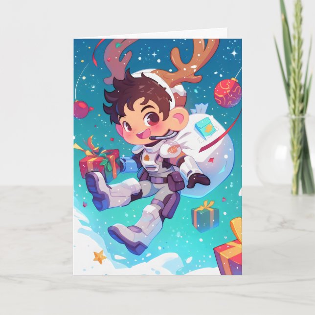 Anime Boy Sci-Fi Weihnachten (Vorderseite)