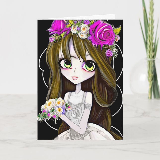 Anime Bride Bridesmaid Einladung (Vorderseite)
