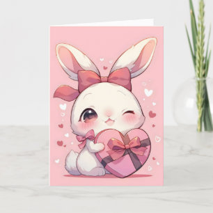 Anime Bunny Kawaii Liebe Feiertagskarte