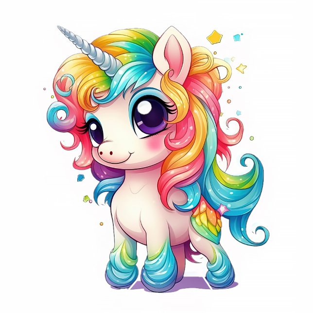 Anime Cartoon Rainbow Unicorn Necktie Krawatte (Von Creator hochgeladen)