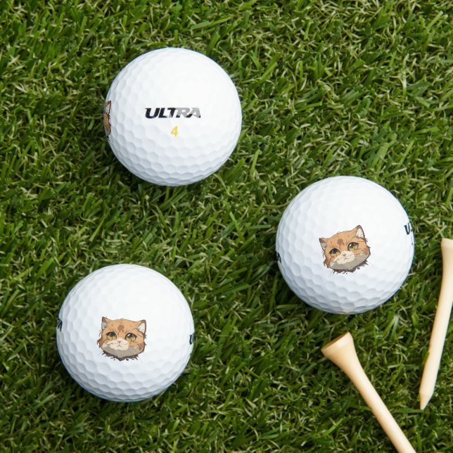 Anime Cat Face Golfball (Insitu Gras)
