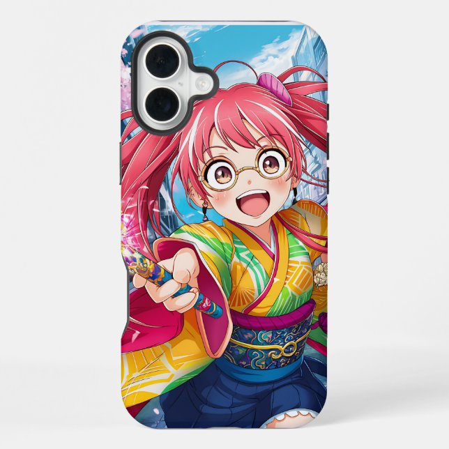 Anime Character Phone Case Design iPhone 16 Plus Hülle (Rückseite)