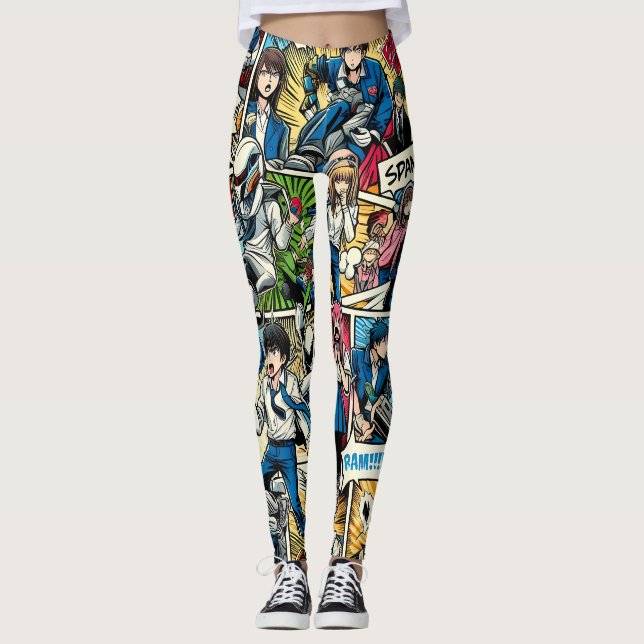 Anime Chic : Leggings tendance style manga (Devant)