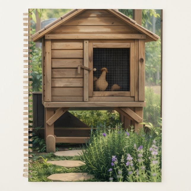 Anime Chickens in Chicken Coop Planner Planer (Vorderseite)