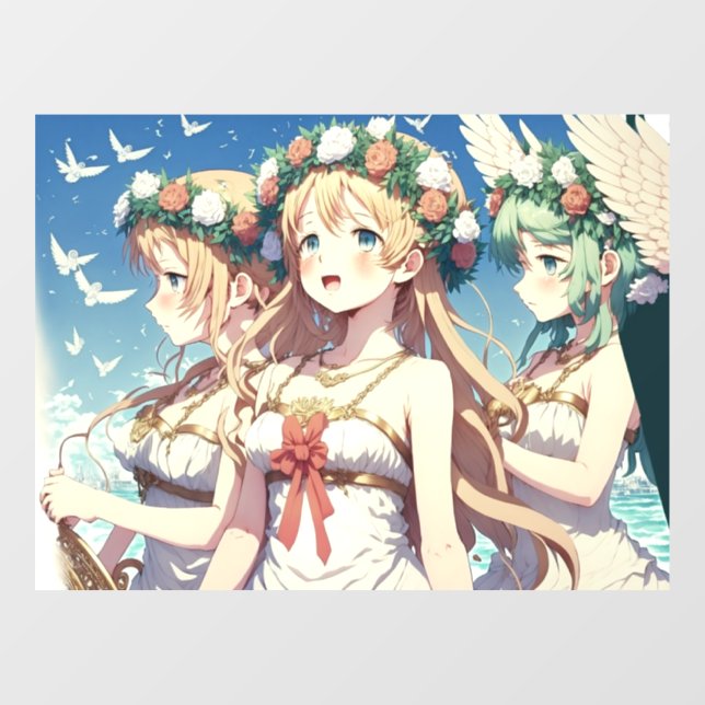 Anime Chor Fensteraufkleber (Blatt)