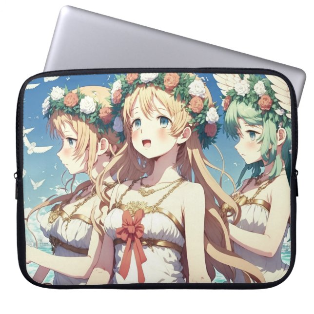 Anime Chor Laptopschutzhülle (Vorderseite)