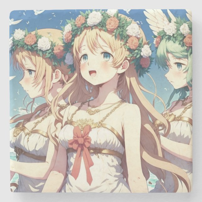 Anime Chor Steinuntersetzer (Vorderseite)