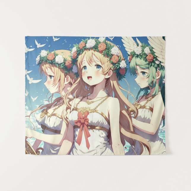 Anime Chor Wandteppich (Vorderseite (Horizontal))