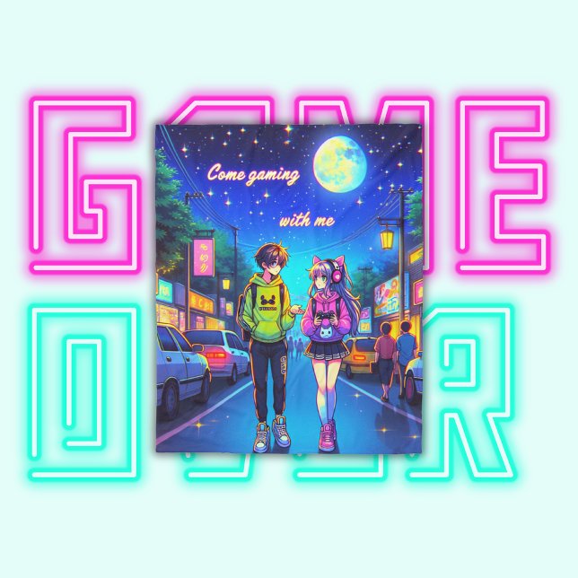 Anime Come Gaming mit mir | Fleecedecke (Von Creator hochgeladen)