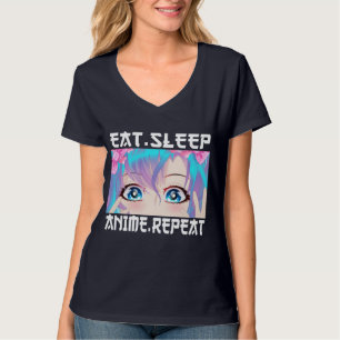 Anime de sommeil de manger Répéter T-shirt