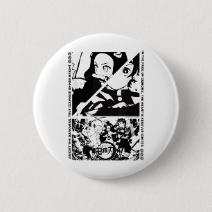 Anime Demon Slayer-Zeichen Dynamische Szene _1 Button