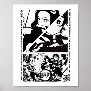 Anime Demon Slayer-Zeichen Dynamische Szene _1 Poster