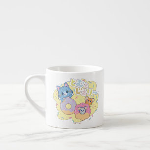 Anime Donut freut sich mit Tom, Jerry und Tuffy Espressotasse