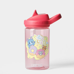 Anime Donut freut sich mit Tom, Jerry und Tuffy Trinkflasche