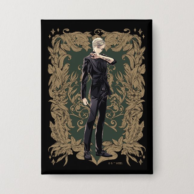 Anime Draco Malfoy Verziert Frame Button (Vorderseite)