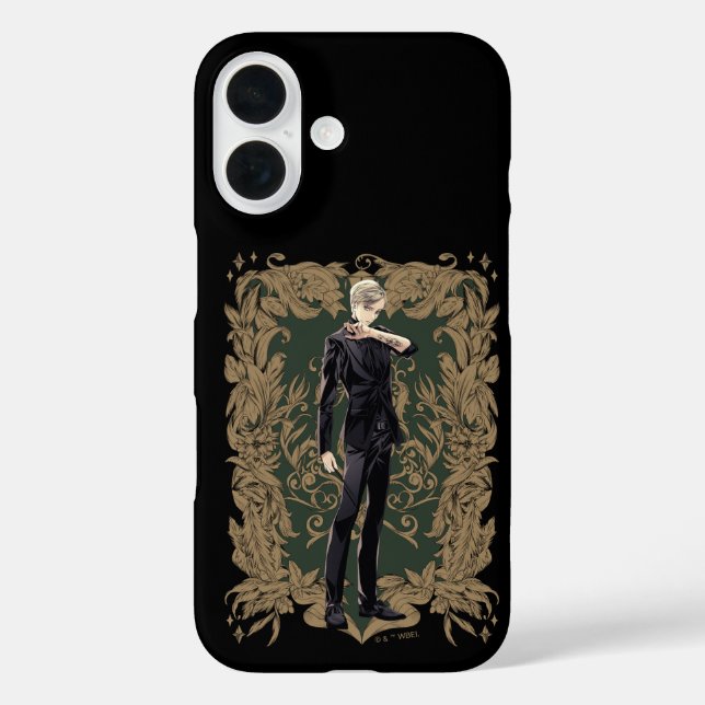 Anime Draco Malfoy Verziert Frame iPhone 16 Hülle (Rückseite)