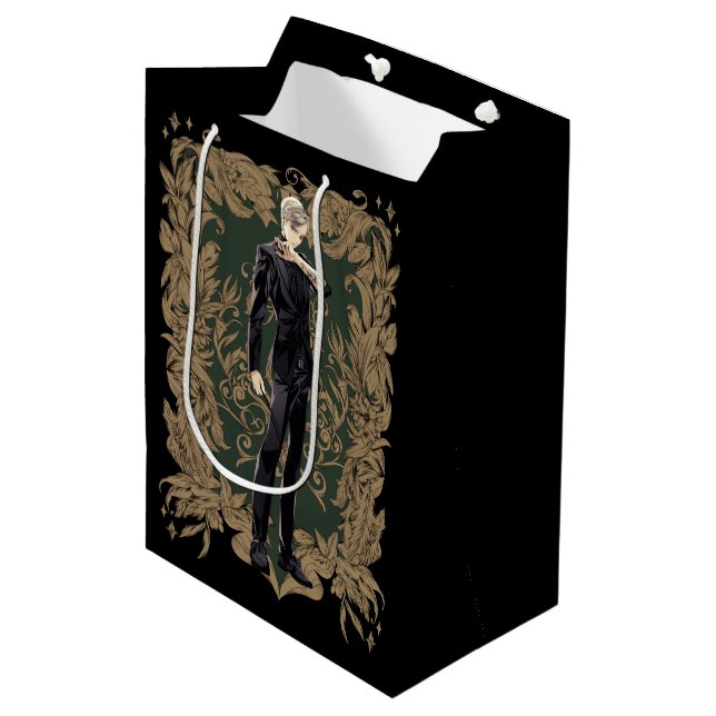 Anime Draco Malfoy Verziert Frame Mittlere Geschenktüte (Vorderseite Schrägansicht)