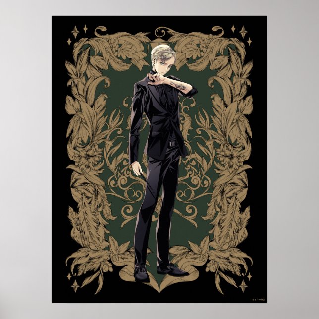 Anime Draco Malfoy Verziert Frame Poster (Vorne)