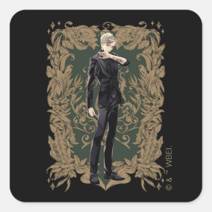 Anime Draco Malfoy Zierrahmen Quadratischer Aufkleber
