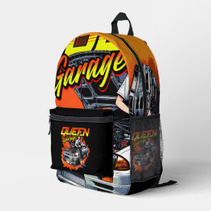 Anime Drift Mechanic Car - Garage Queen Art Bedruckter Rucksack