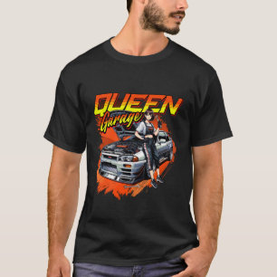 Anime Drift Mechanic Car - Garage Queen Art T-Shirt